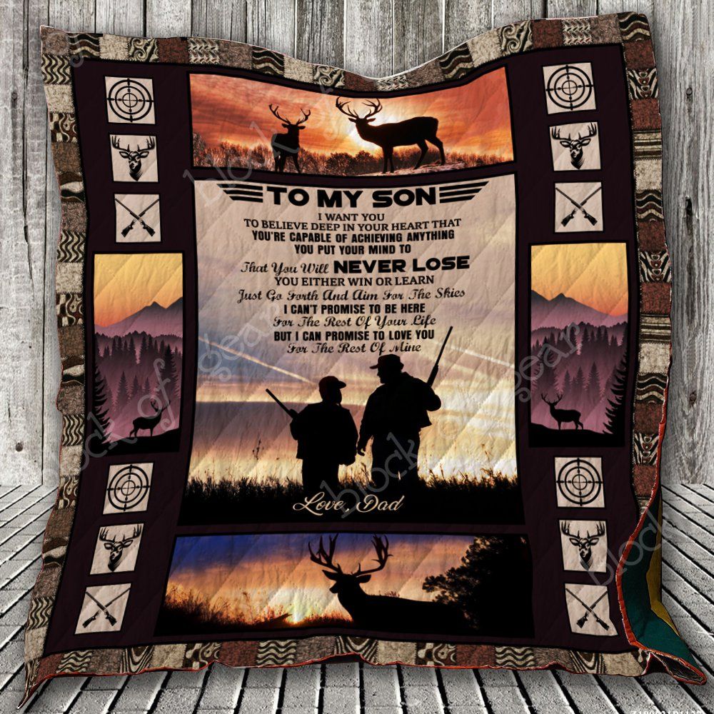 To My Son Hunting Quilt Th745 Dhc11121664Dd