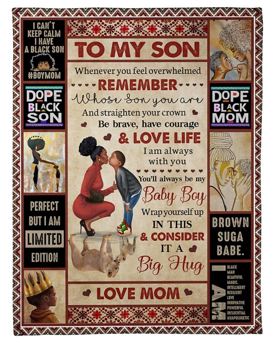 To My Son I Am Always With You Fleece Blanket Fleece Blanket
