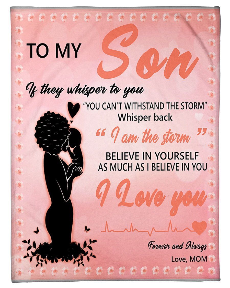 To My Son I Love You Forever And Always Fleece Blanket Fleece Blanket