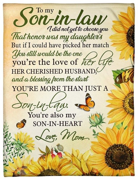 To My Son In Law My Daughter Choose You Sherpa Fleece Blanket