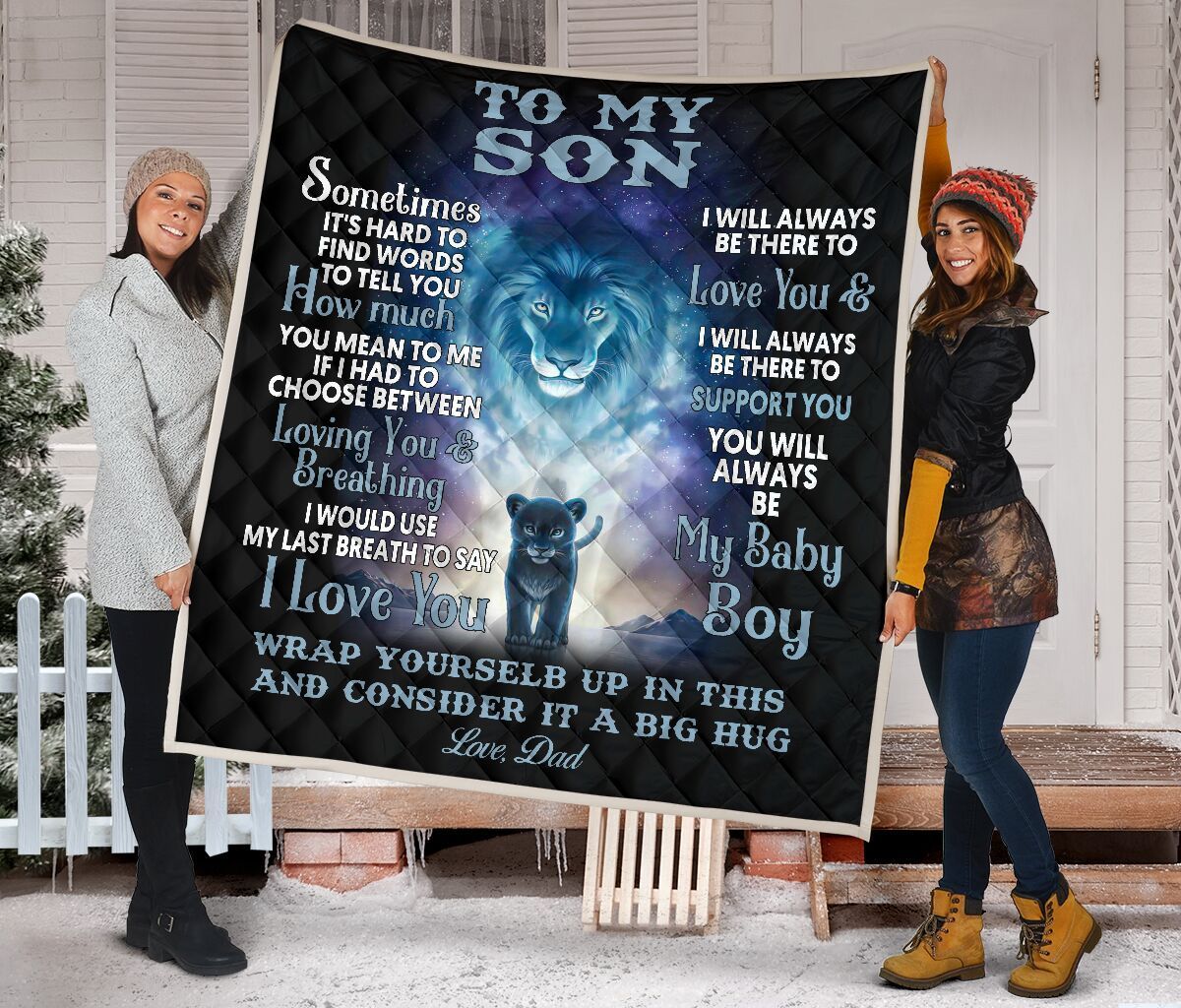 To My Son Lion MMC2410742 Quilt Blanket
