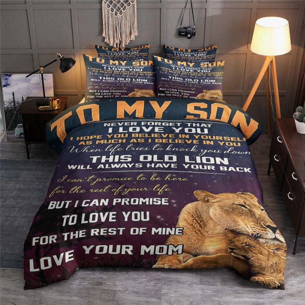 To My Son Lion Bedding Set