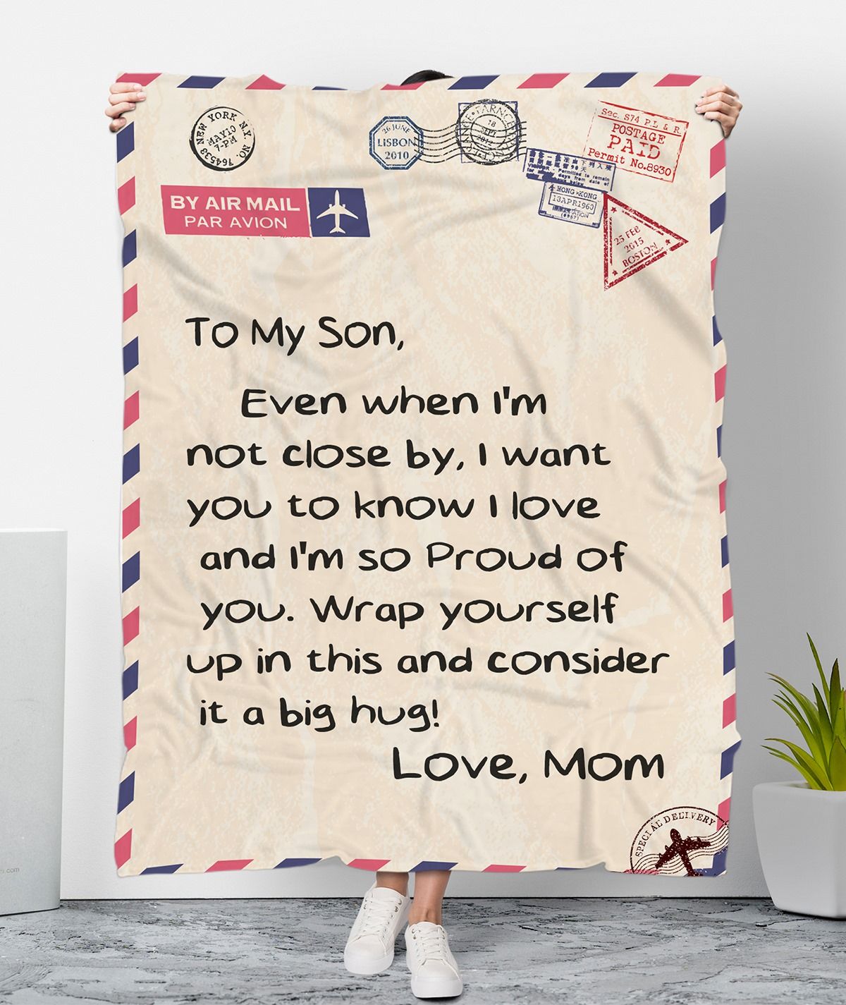 To My Son Fleece Blanket