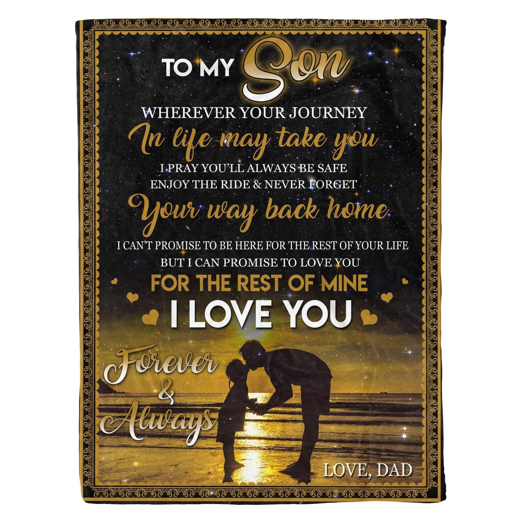 To My Son Fleece Blanket