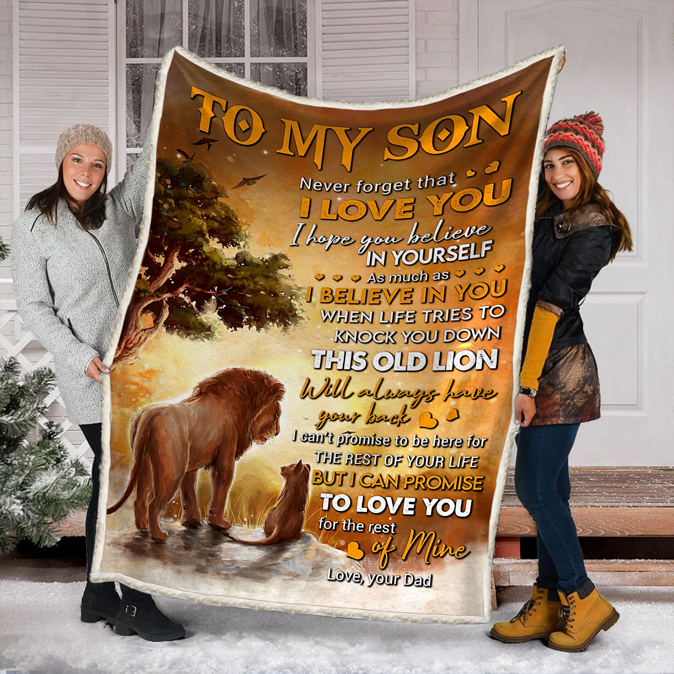 To My Son Fleece Blanket