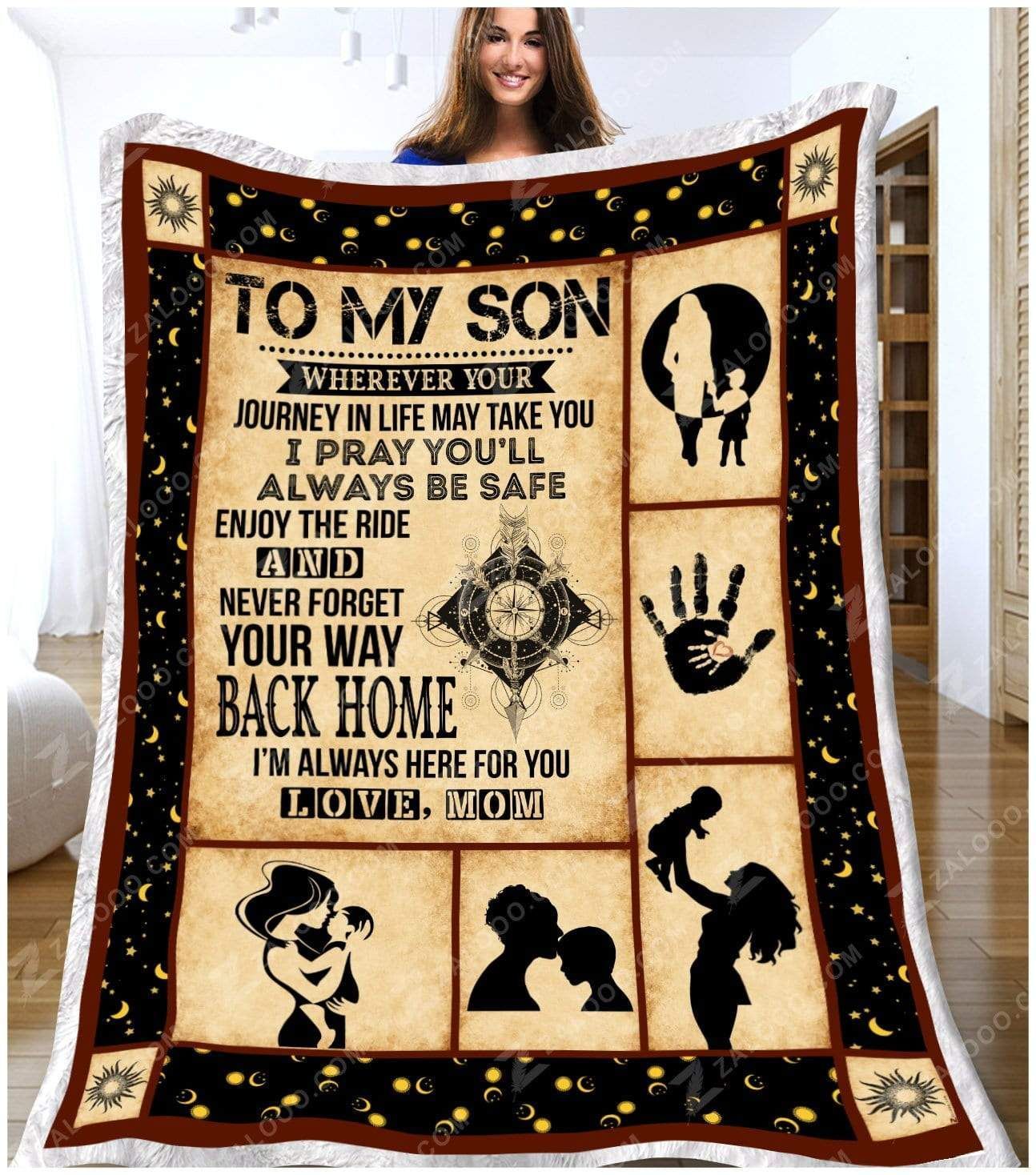 To My Son Mom I Pray You Ll Always Be Safe Sherpa Fleece Blanket