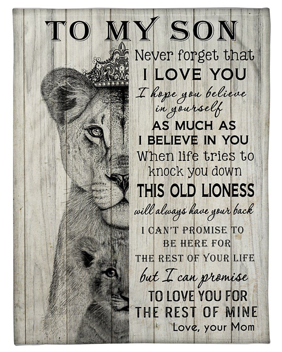 To My Son Never Forget I Love You Fleece Blanket Fleece Blanket