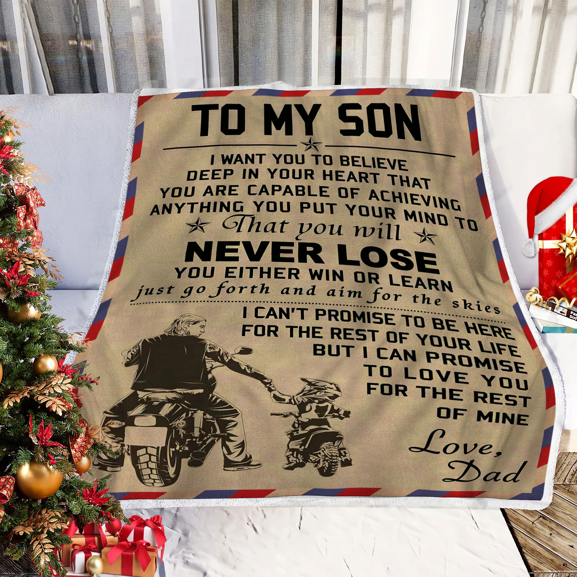 To My Son Fleece Blanket
