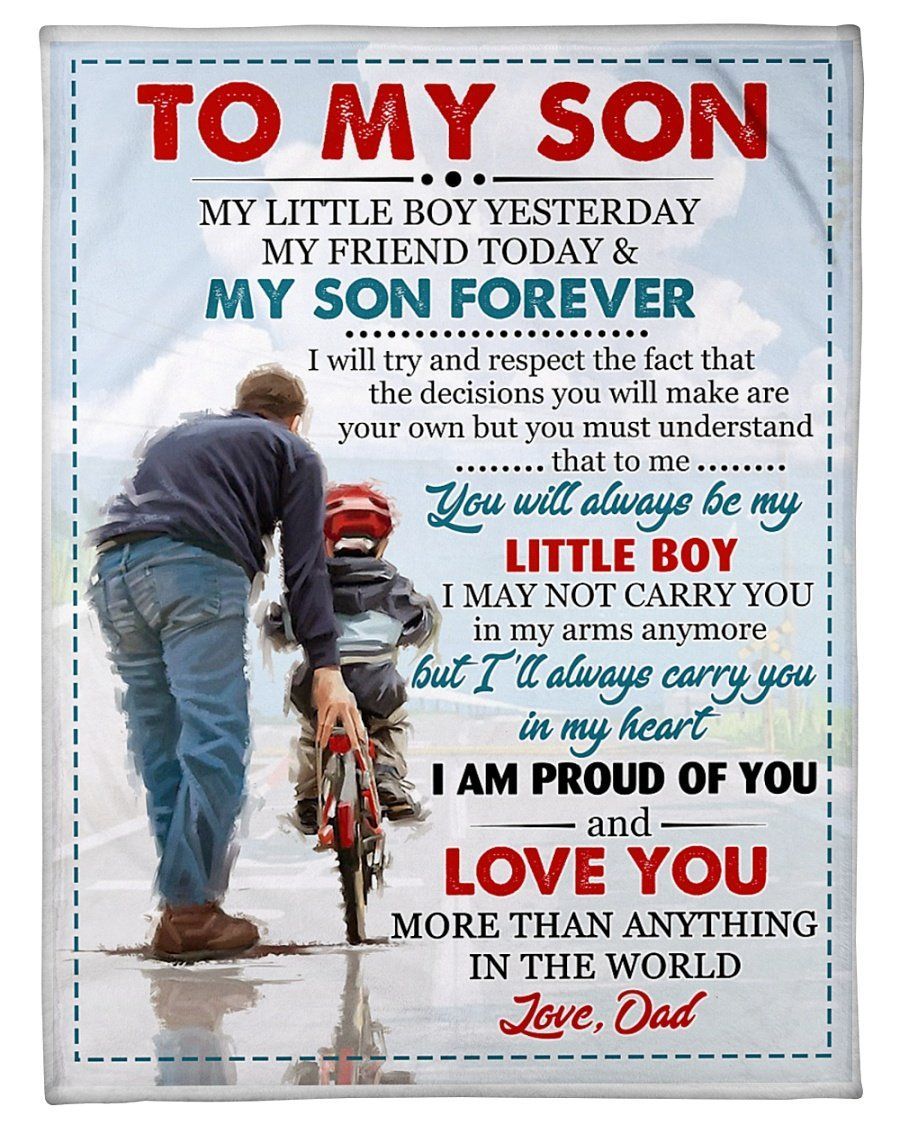 To My Son So Proud Of You Fleece Blanket Fleece Blanket