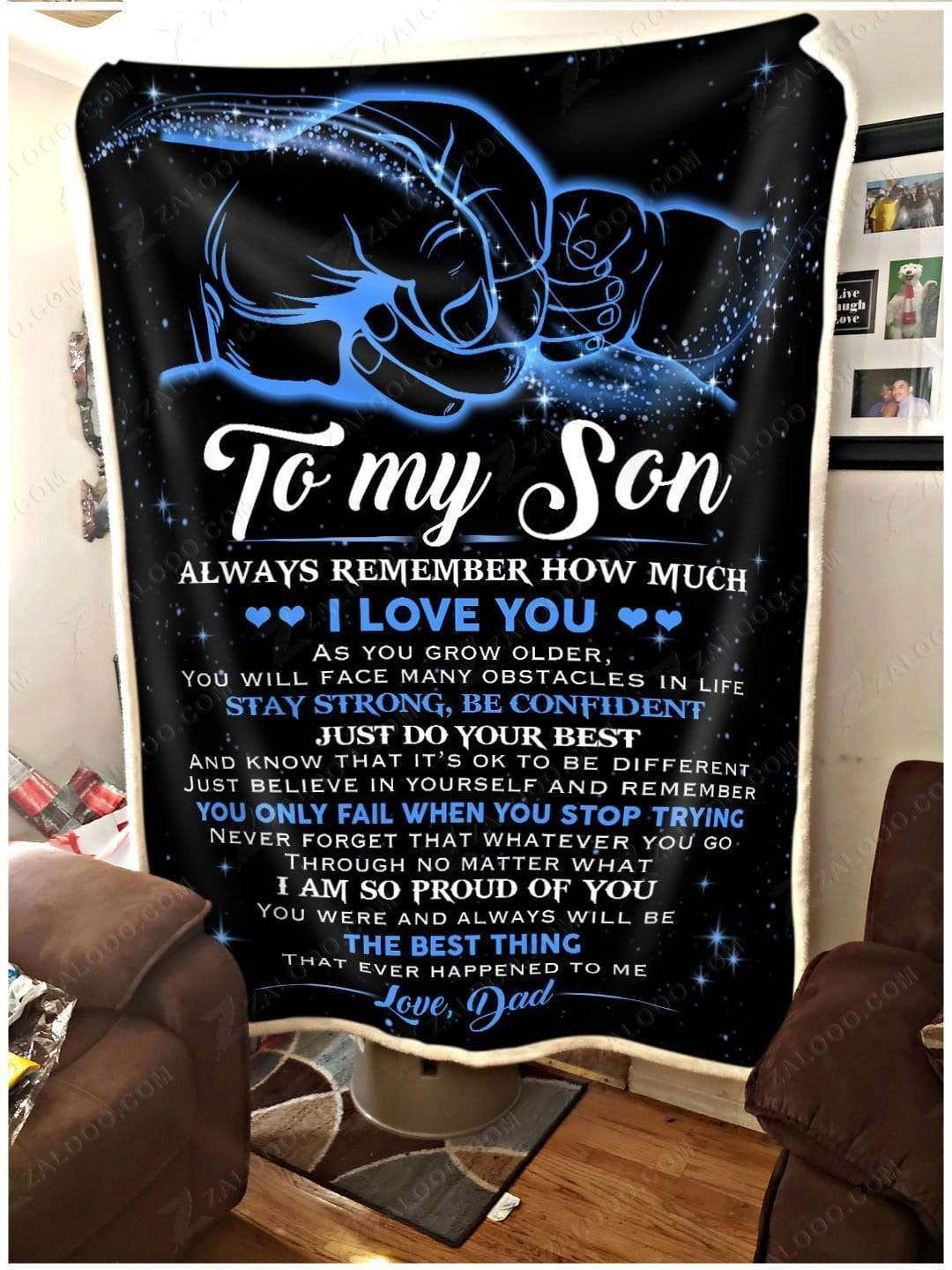 To My Son The Best Thing That Ever Happened To Me Sherpa Fleece Blanket