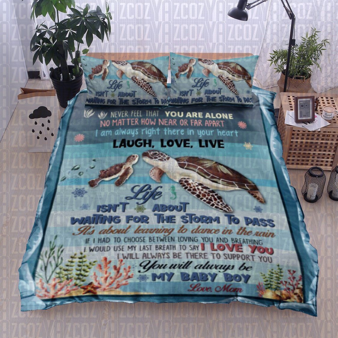 To My Son Turtle Bedding Set