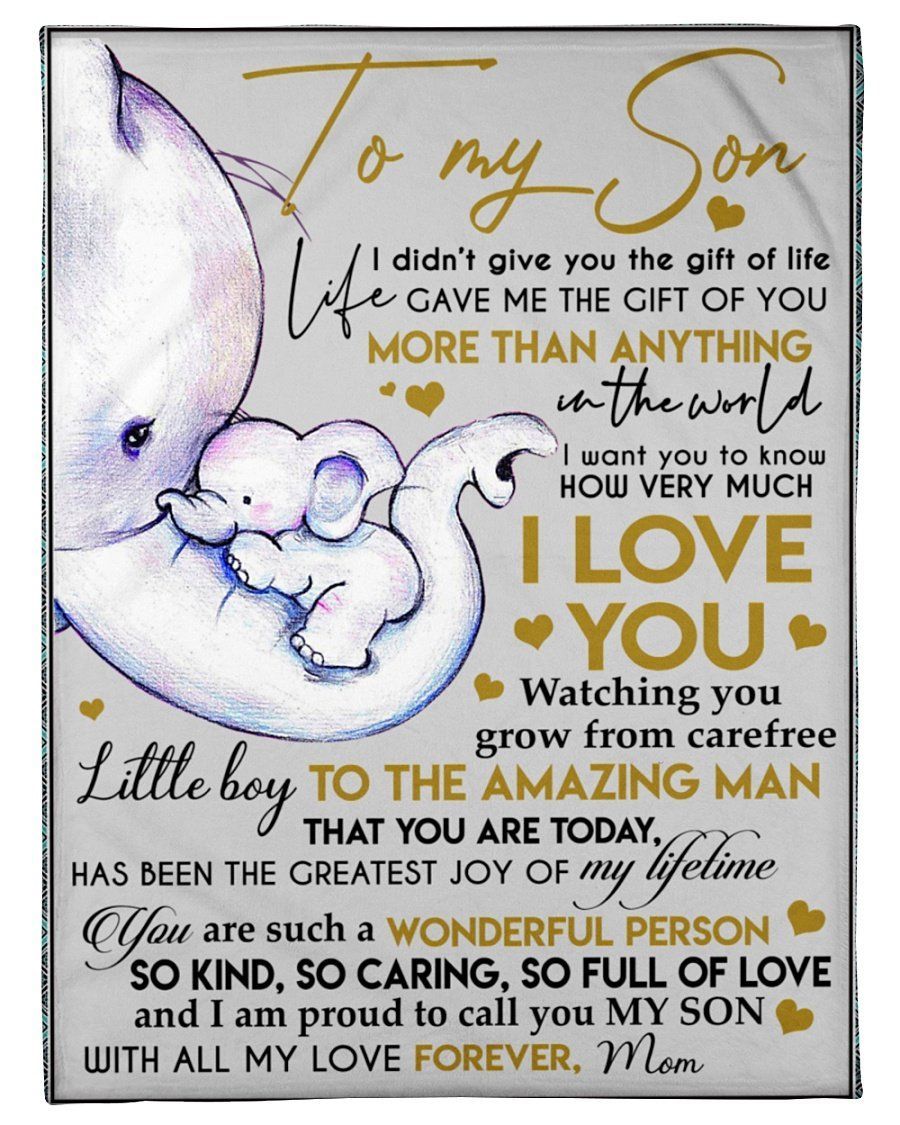 To My Son You Are Such A Wonderful Person All My Love Forever Fleece Blanket