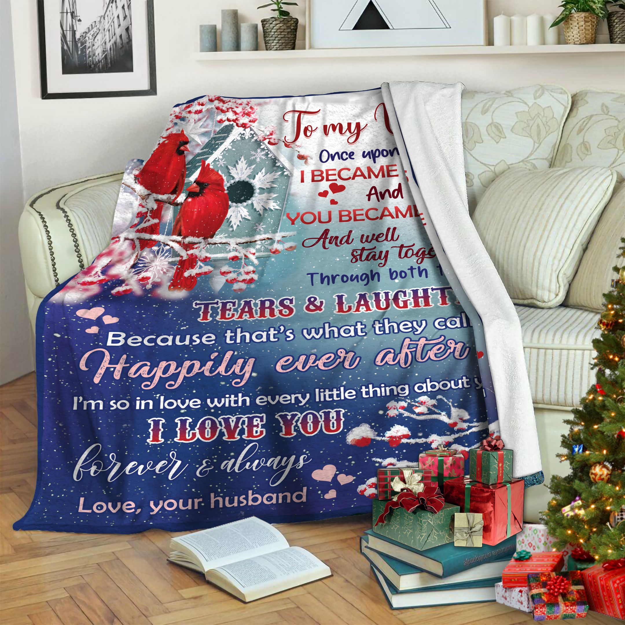 To My Wife Fleece Blanket