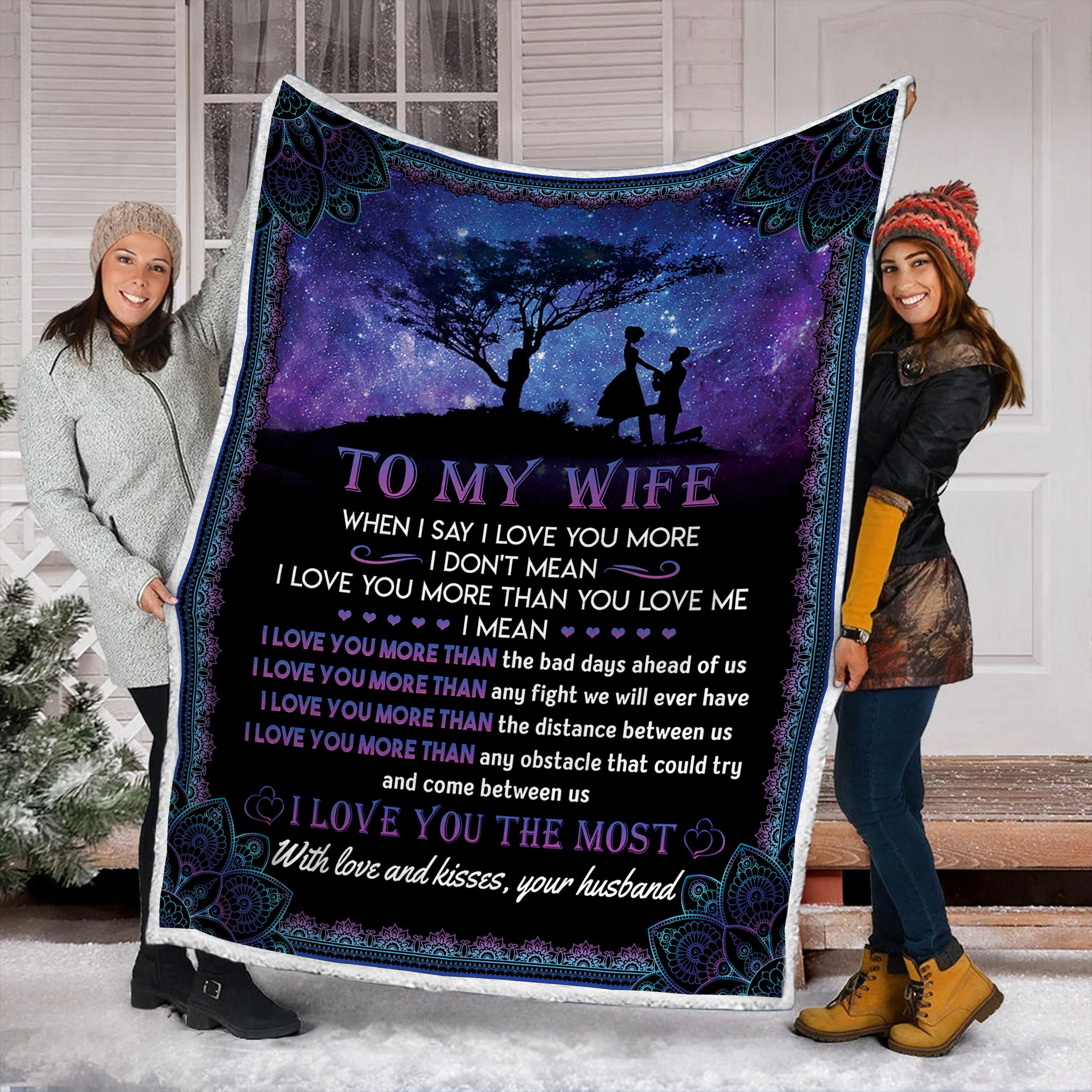 To My Wife Fleece Blanket