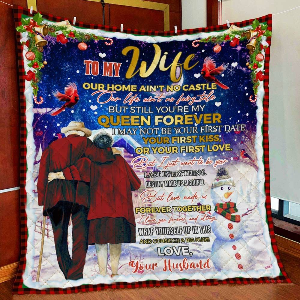 To My Wife Christmas HHC121162TH Quilt Blanket