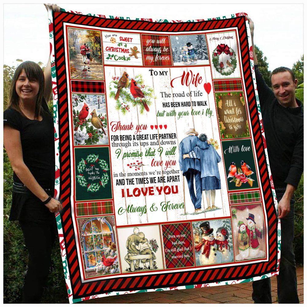 To My Wife Christmas Quilt Blanket DHC291109VT