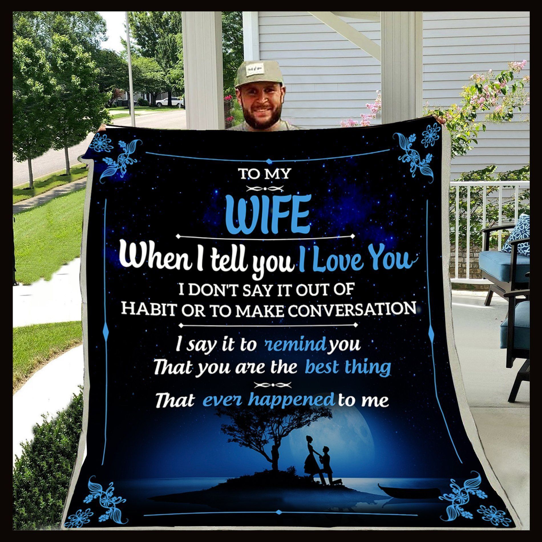 To My Wife Sherpa Fleece Blanket
