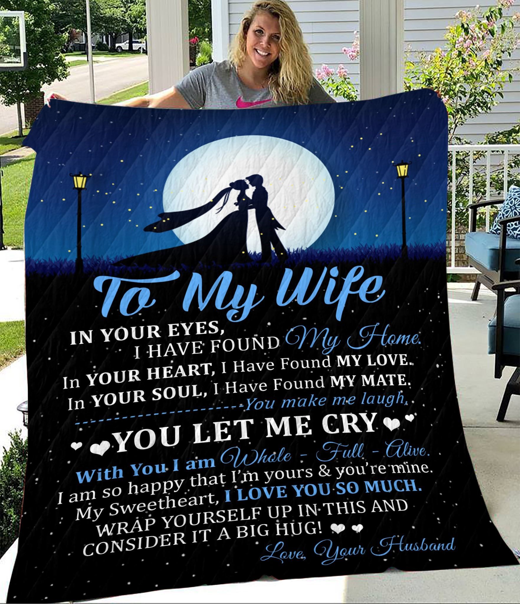 To My Wife Fleece Blanket
