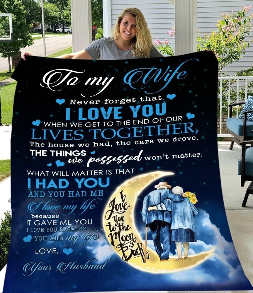 To My Wife Fleece Blanket
