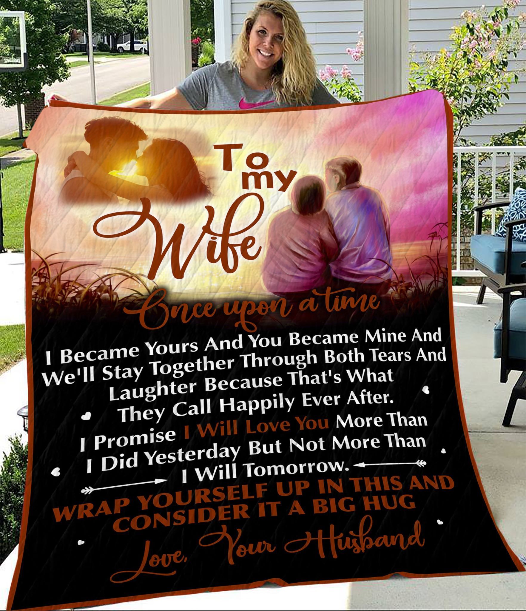 To My Wife Fleece Blanket
