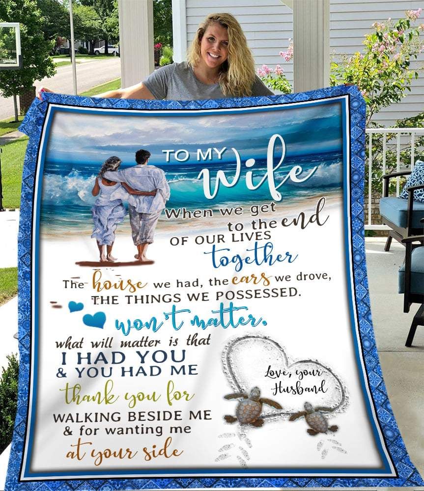 To My Wife Fleece Blanket