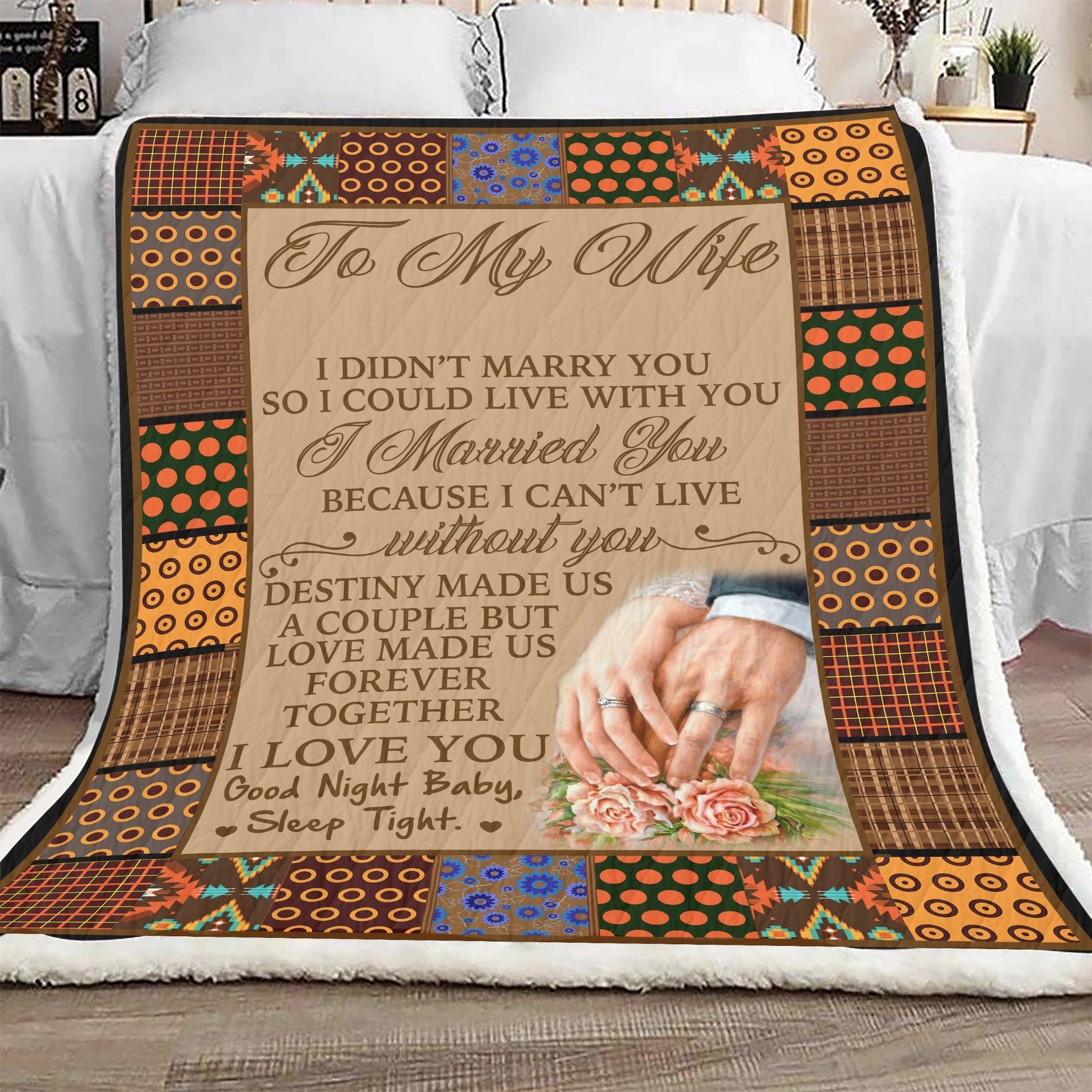 To My Wife Fleece Blanket
