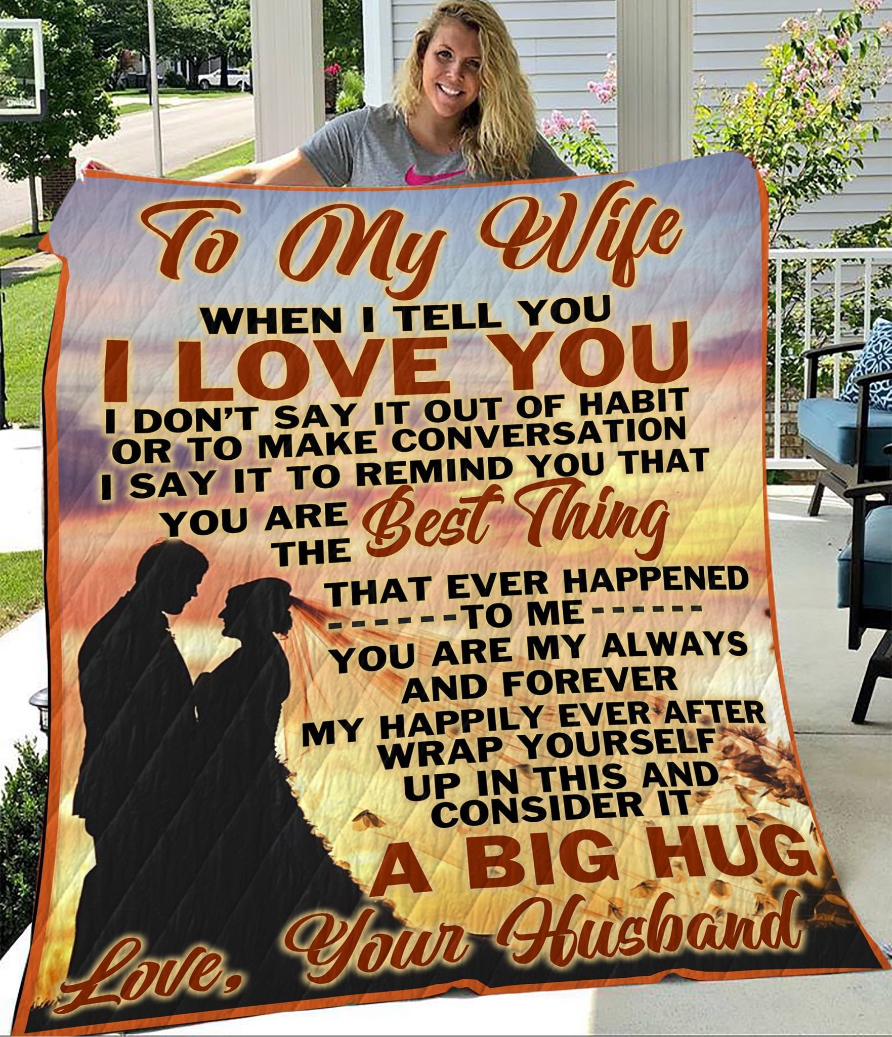 To My Wife Fleece Blanket