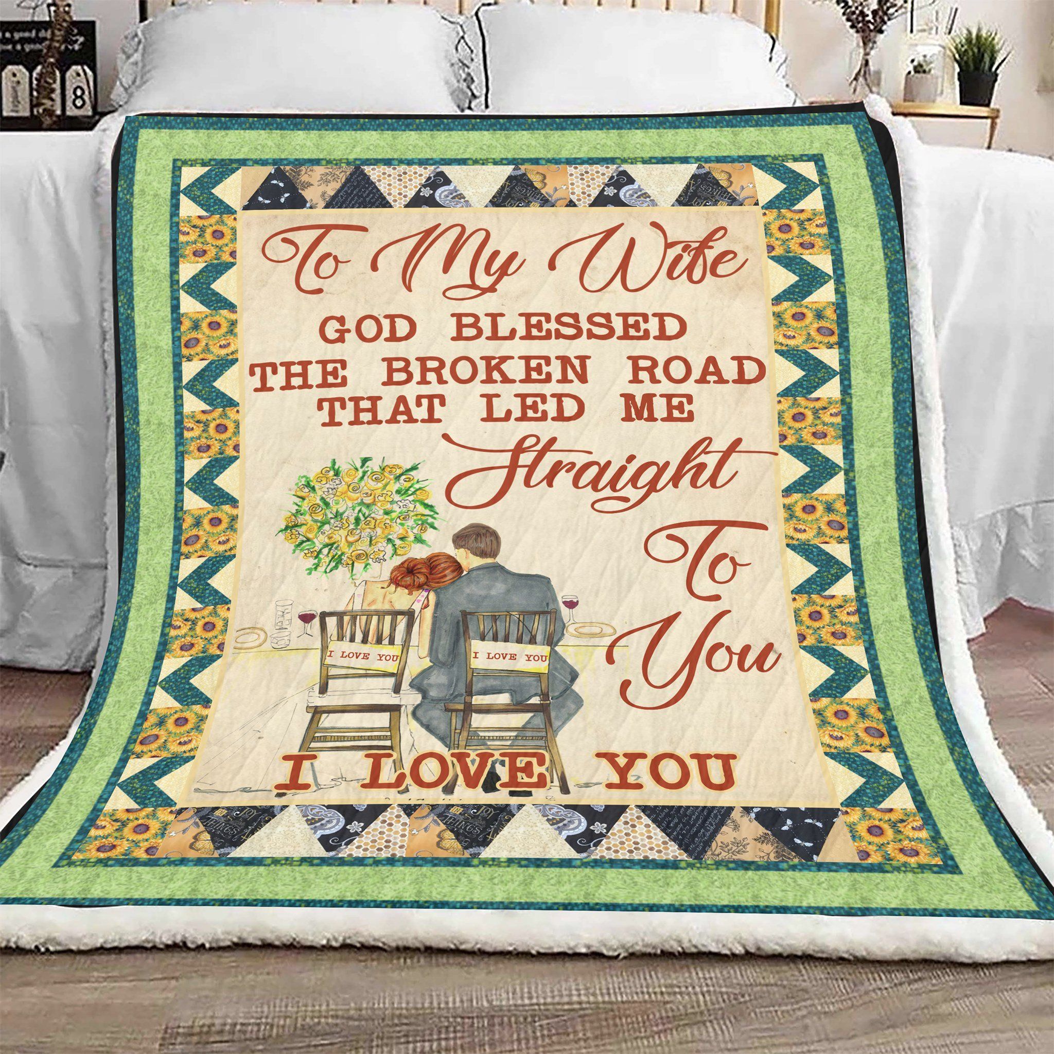 To My Wife Fleece Blanket