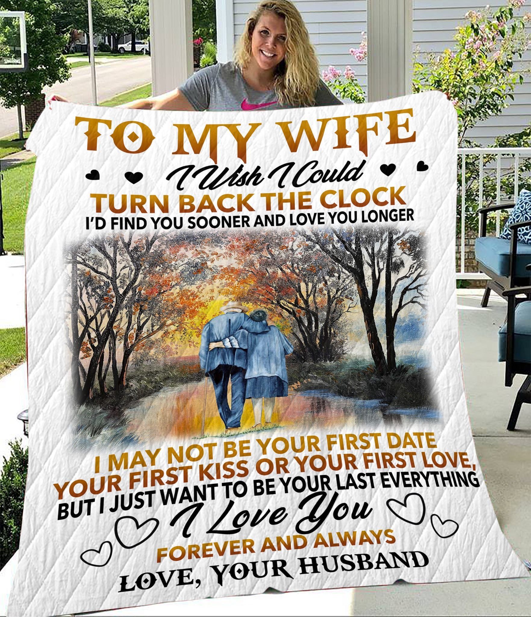 To My Wife Fleece Blanket