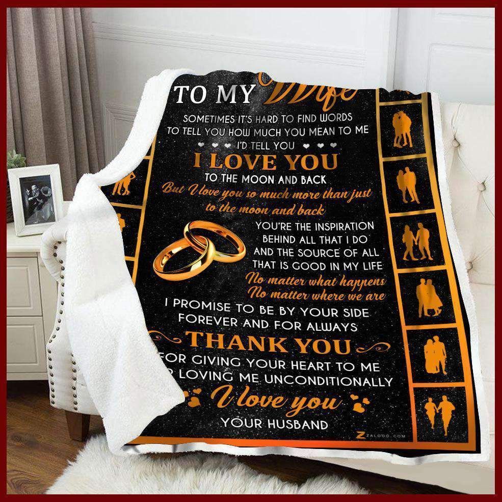 To My Wife Fleece Blanket