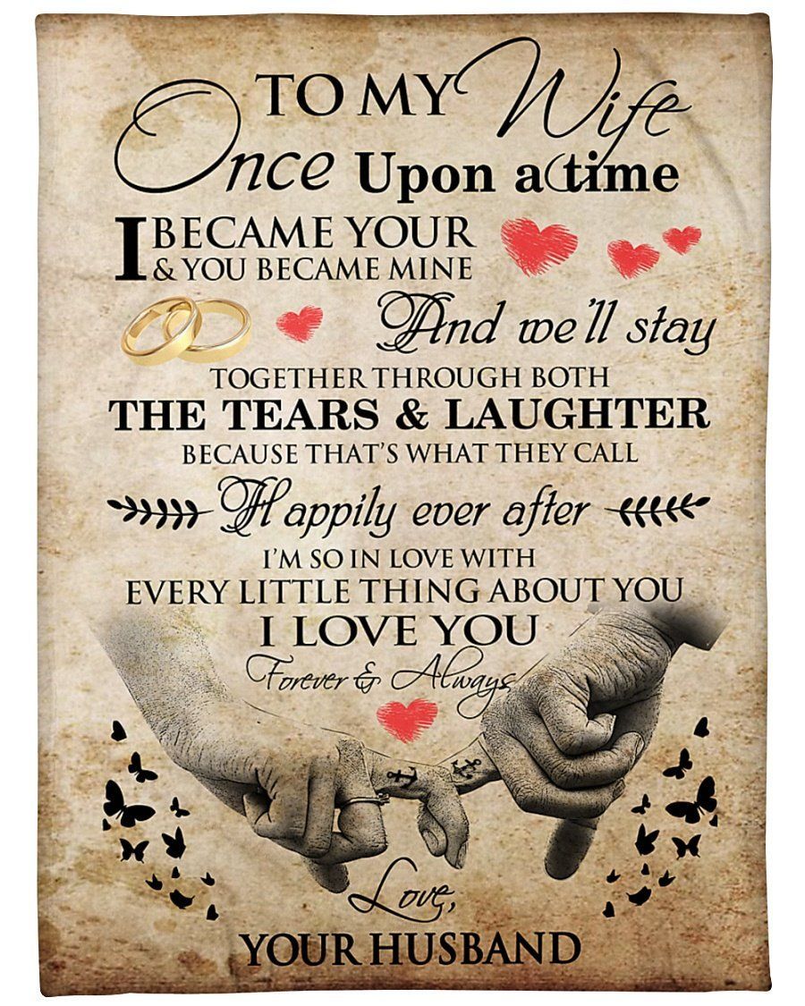 To My Wife Fleece Blanket Happily Ever After Fleece Blanket
