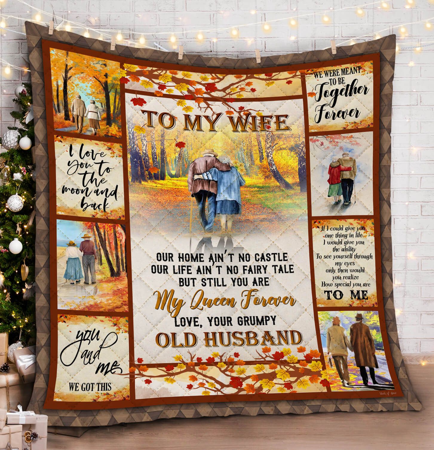 To My Wife From Old Husband DAC161113 Quilt Blanket