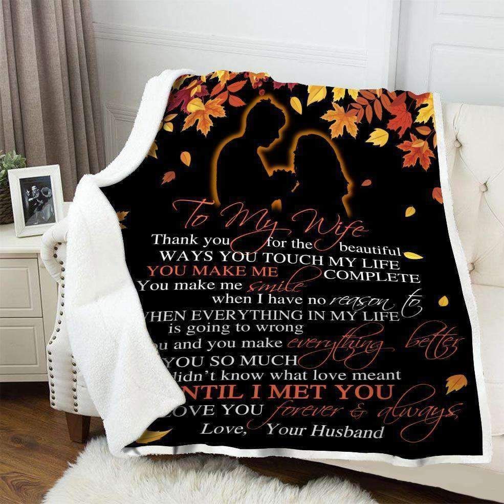 To My Wife -Gift For Wife From Husband Fleece Blanket
