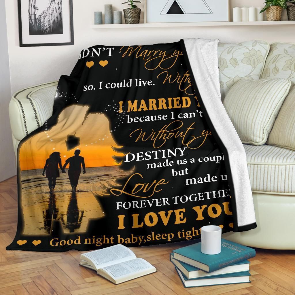 To My Wife Husband Sherpa Fleece Blanket