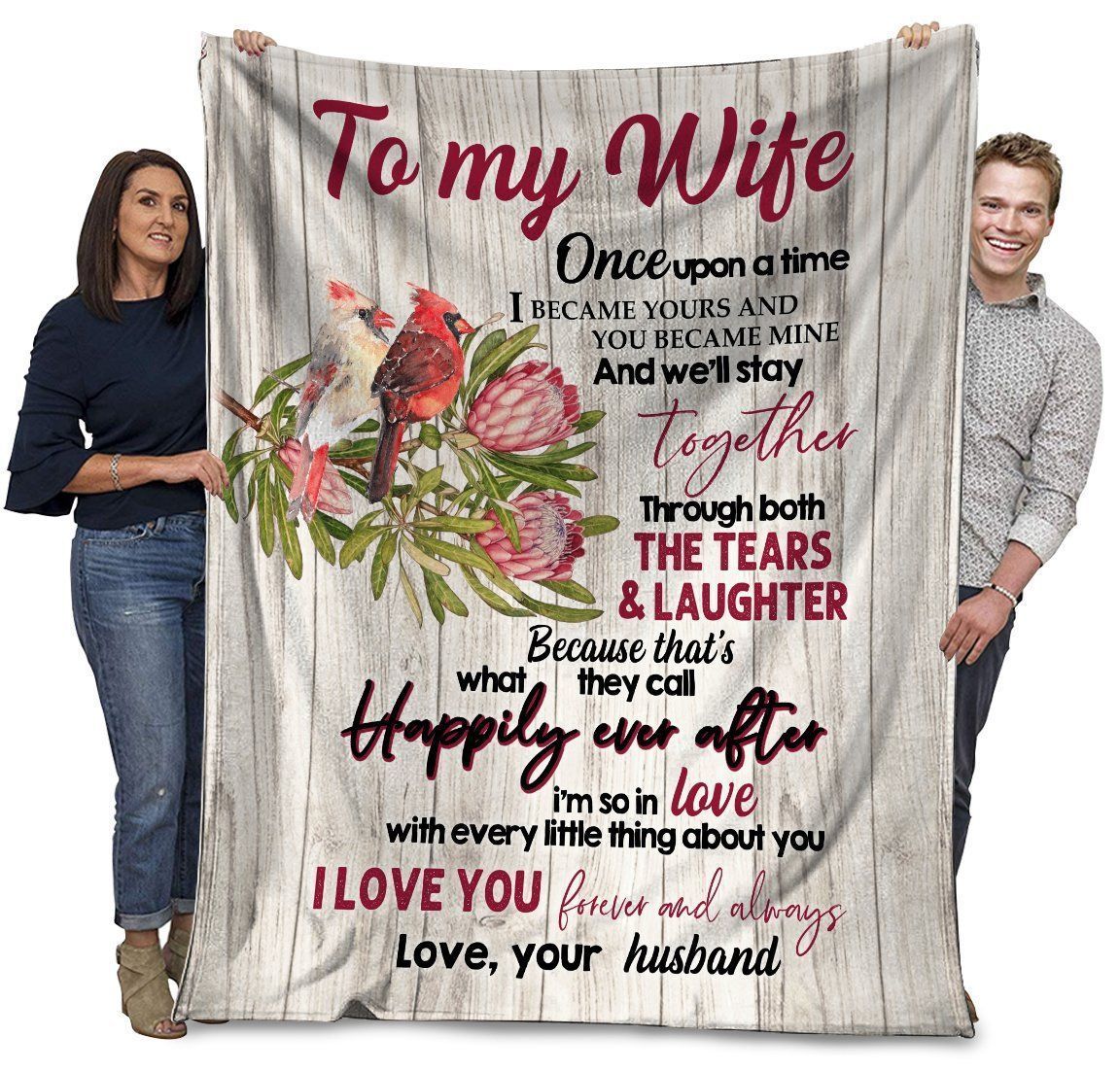To My Wife I Became Yours And You Became Mine Fleece Blanket