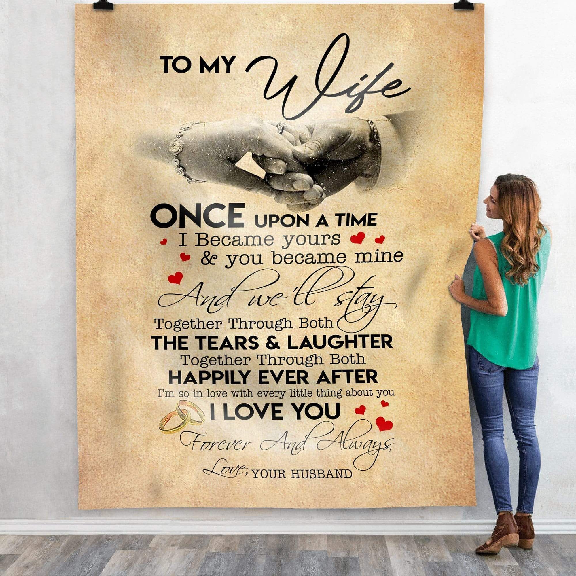 To My Wife I Became Yours And You Became Mine Soft Fleece Blanket