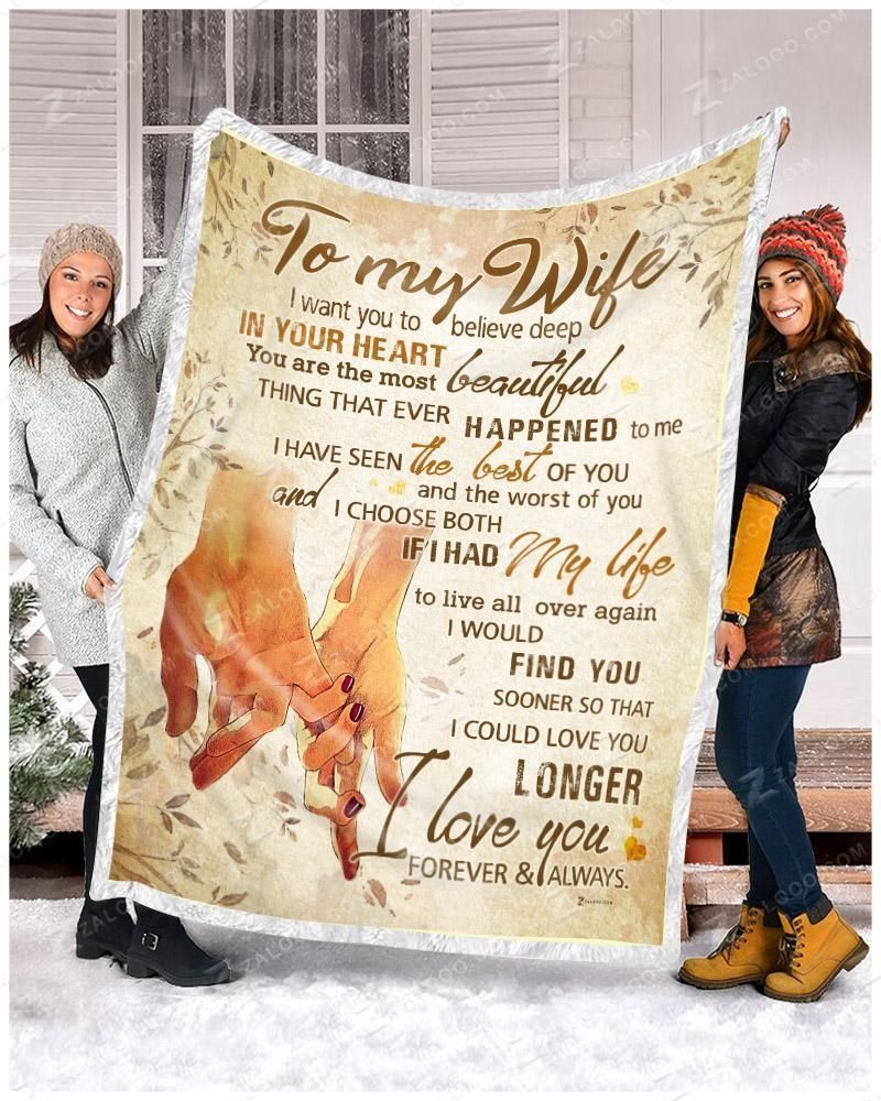 To My Wife – I Choose Both Fleece Blanket