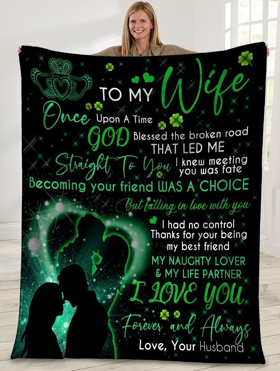 To My Wife I Love You Forever And Always Fleece Blanket