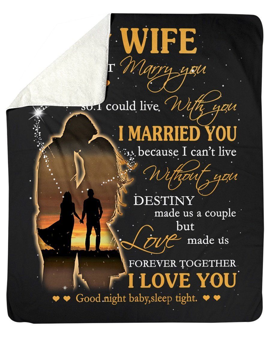To My Wife I Love You Forever Custom Design Gifts Fleece Blanket