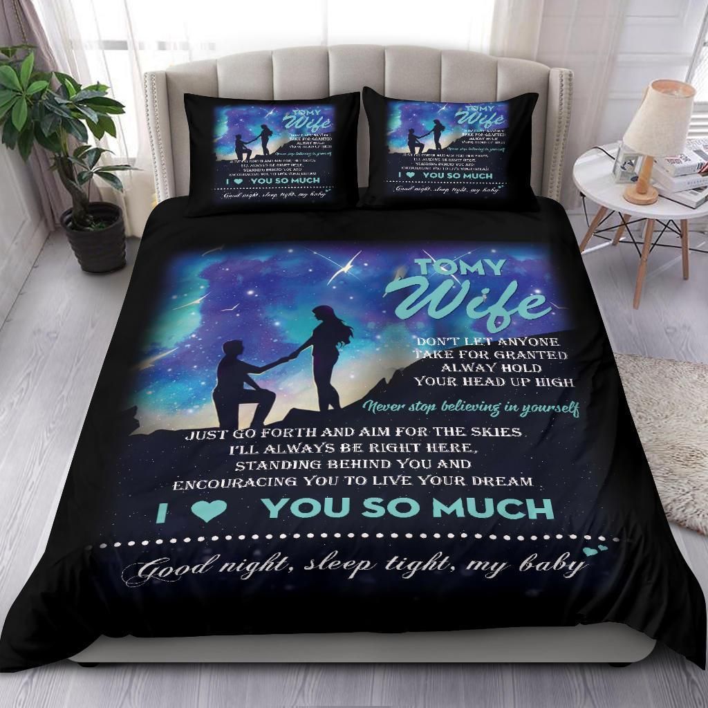 To My Wife I Love You So Much Bedding Set