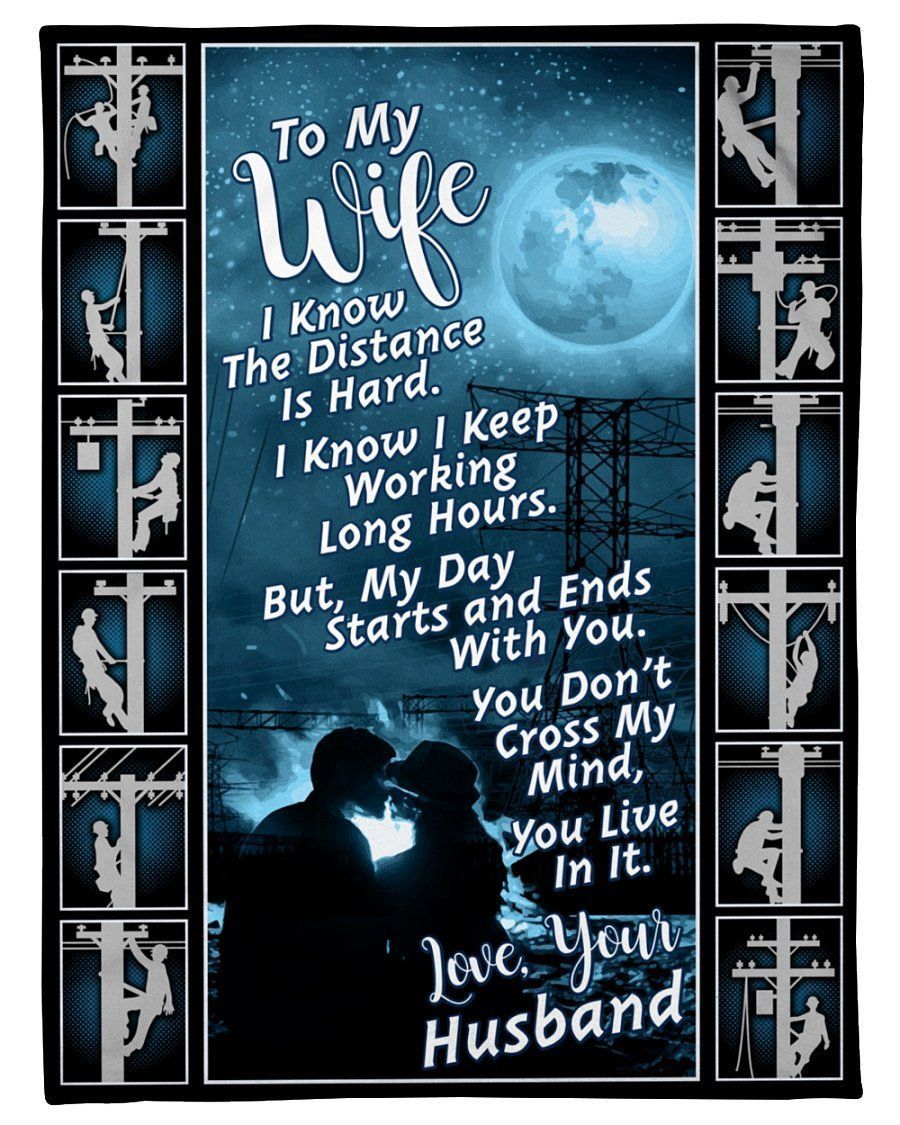 To My Wife Love Your Husband Fleece Blanket