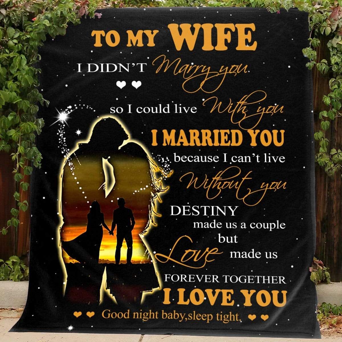 To My Wife Fleece Blanket