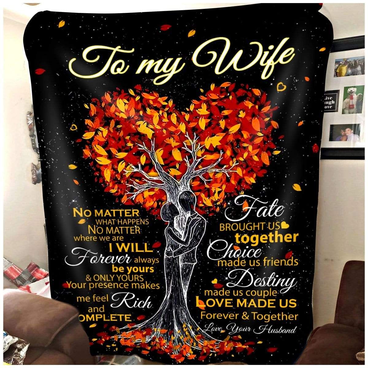 To My Wife Fleece Blanket