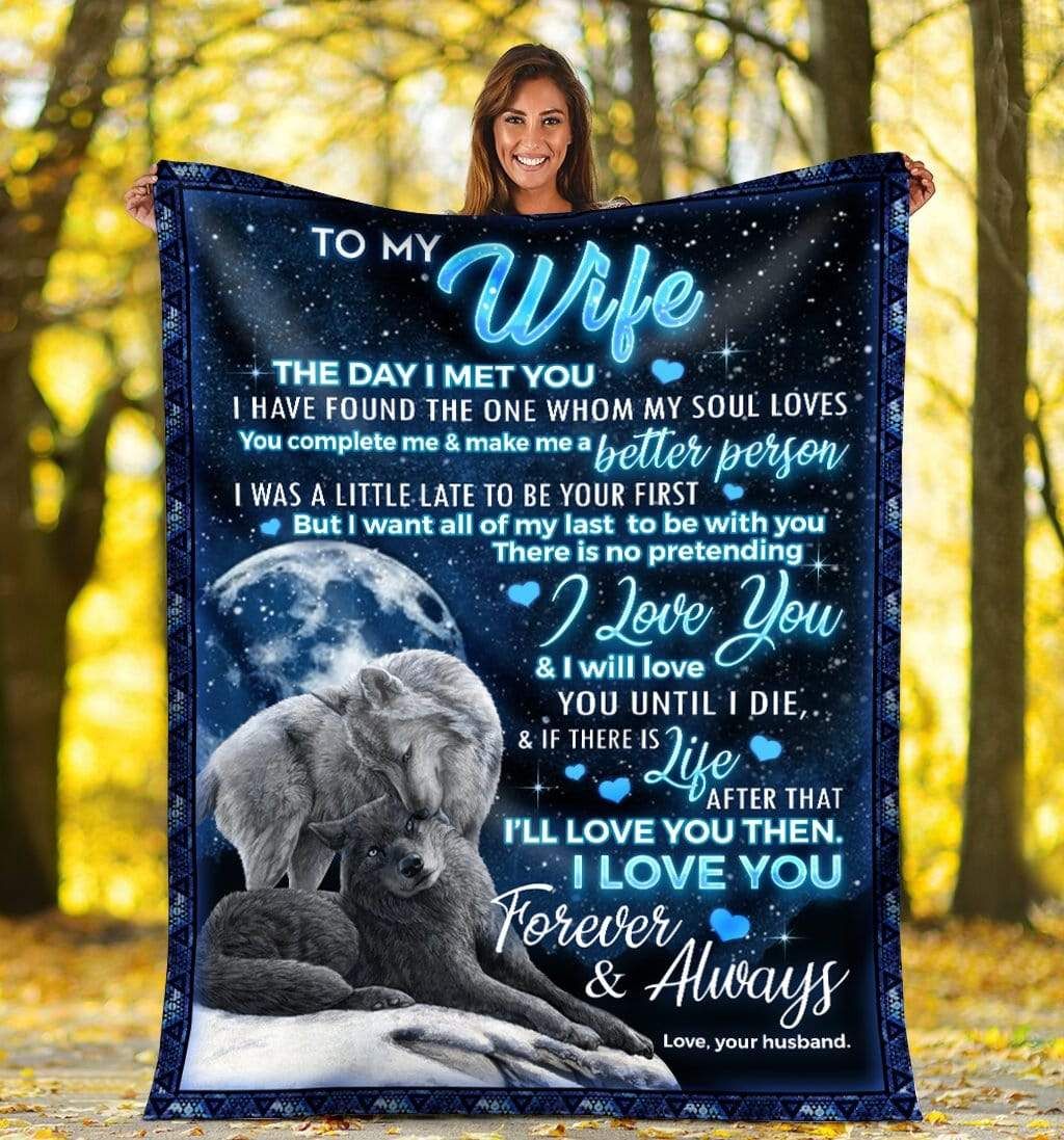 To My Wife Fleece Blanket