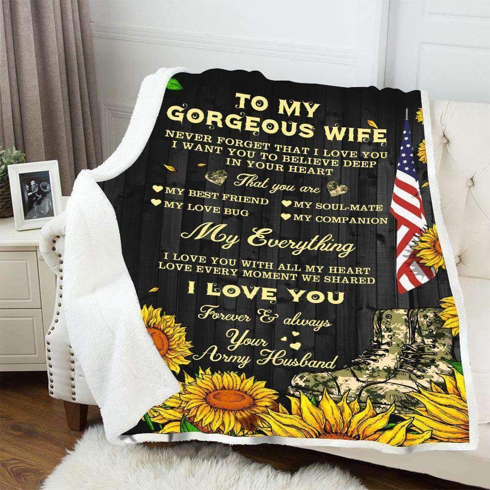 To My Wife – My Everything Fleece Blanket