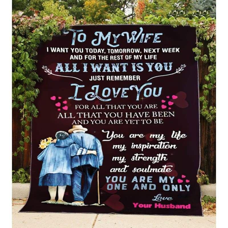 To My Wife My Life My Inspiration Soft Fleece Blanket