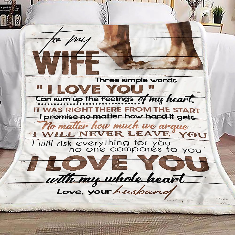To My Wife Fleece Blanket