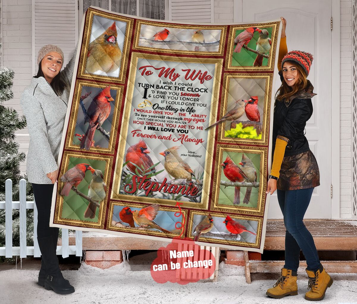 To My Wife Personalized Quilt Blanket HHC120630