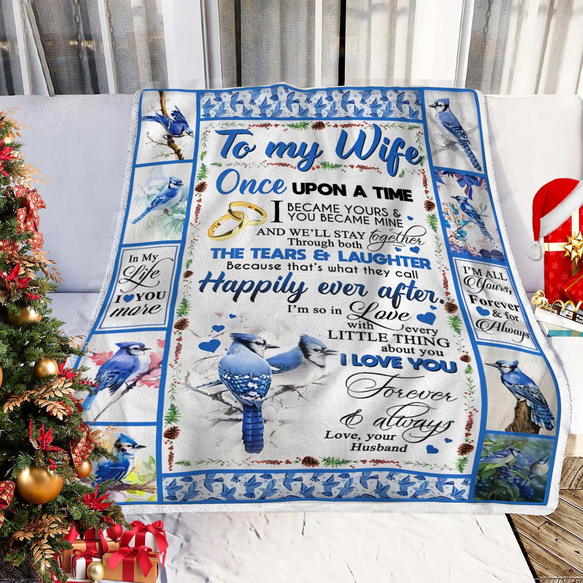 To My Wife Fleece Blanket