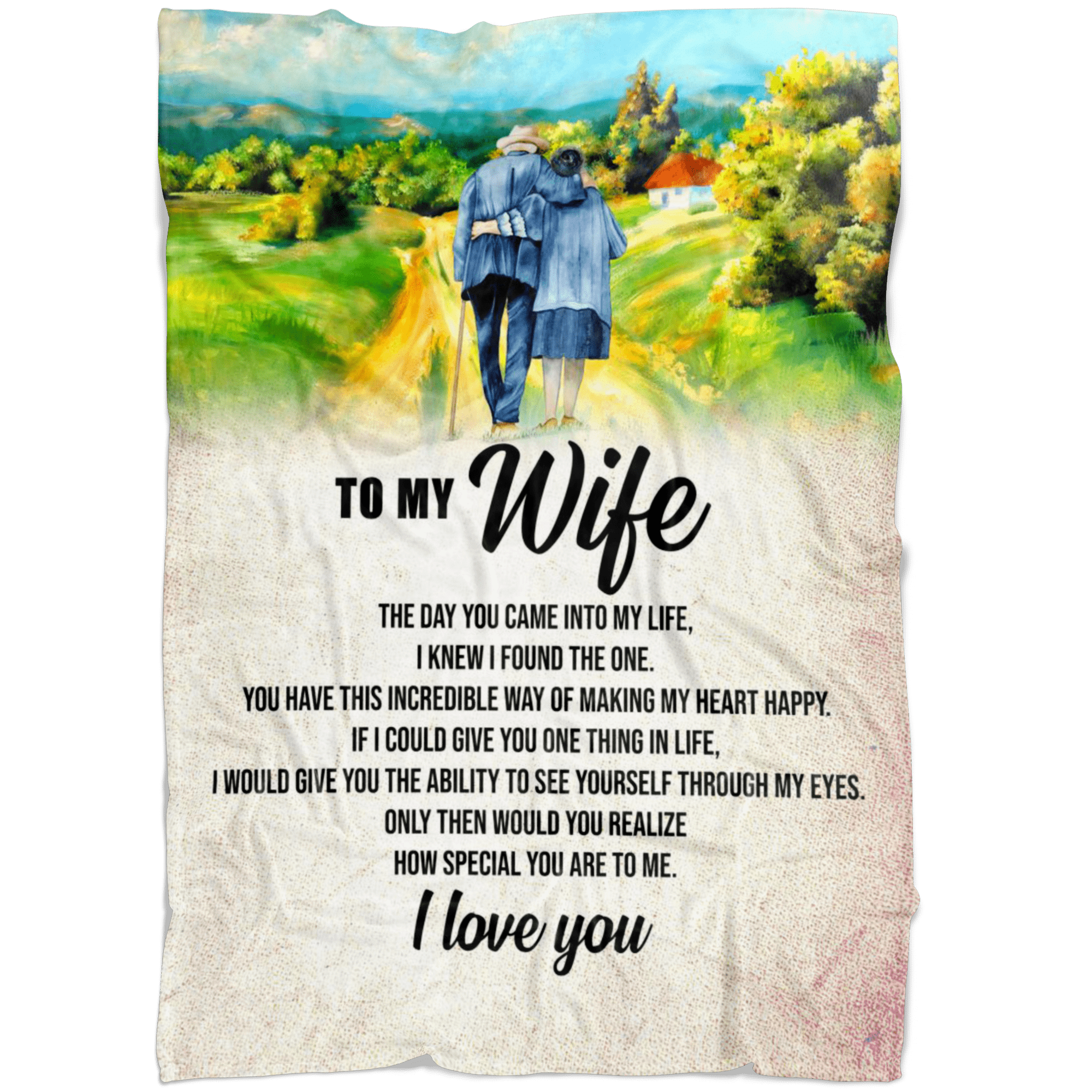 To My Wife The Day You Came Into My Life Soft Fleece Blanket